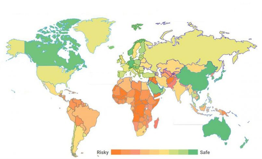 Koronavirüs'te en güvenli ülkeler haritası [Araştırma]