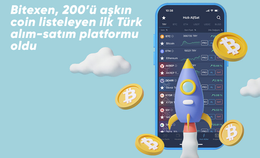 Bitexen, 200’ü aşkın coin listeleyen ilk Türk alım-satım platformu oldu