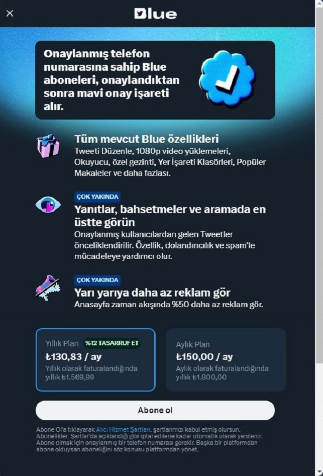 twitter blue
